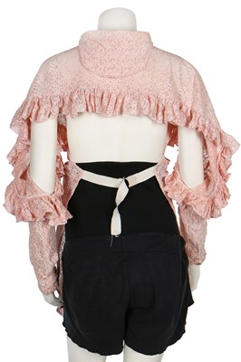 Lot 204 - A Rachel Auburn/Leigh Bowery pink lace top, early 1980s