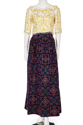 Lot 130 - A Sarmi Grecian-style chiffon evening gown, early 1970s
