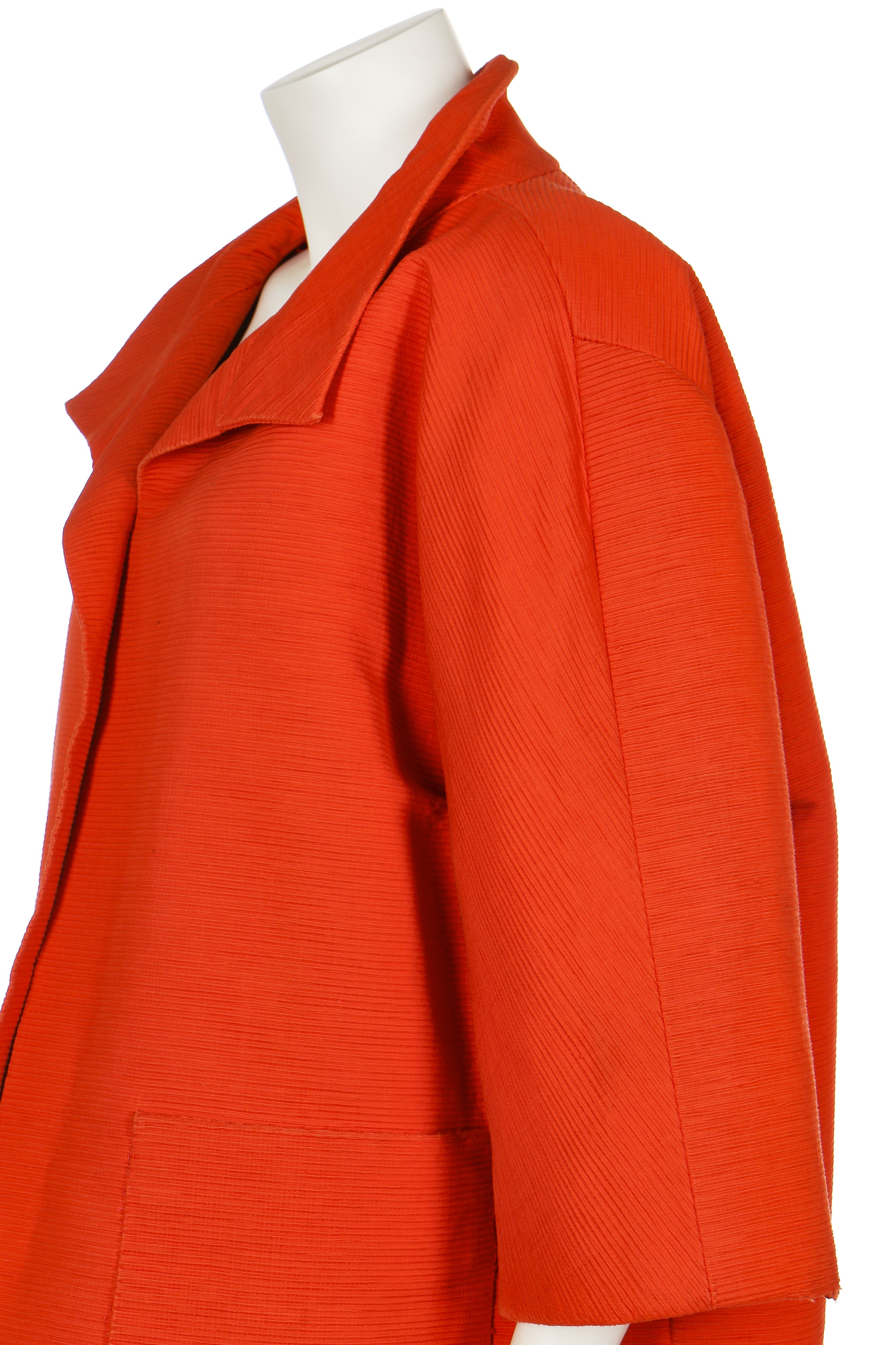 Lot 84 - A Balenciaga couture orange ottoman-silk tent