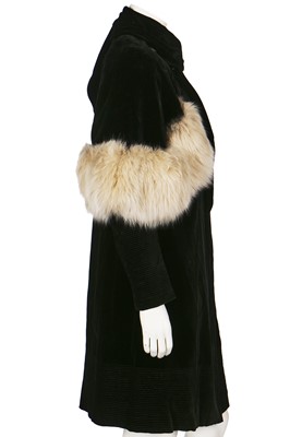 Lot 69 - An early Victor Stiebel velvet evening coat, early 1930s