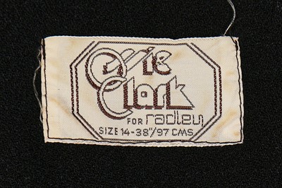 Lot 138 - An Ossie Clark black moss crêpe maxi dress, mid 1970s