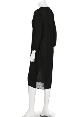 Lot 139 - An Ossie Clark black moss crêpe maxi dress, mid 1970s