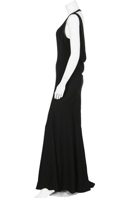 Lot 199 - A John Galliano black bias-cut evening gown, 'Hairclips' collection, Autumn-Winter 1988-89