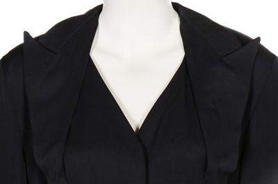 Lot 196 - A John Galliano navy gabardine dress, 'Blanche DuBois' collection, Spring-Summer 1988