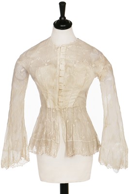 Lot 379 - An embroidered muslin dress circa 1810