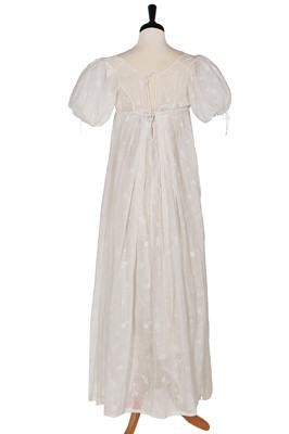 Lot 379 - An embroidered muslin dress circa 1810