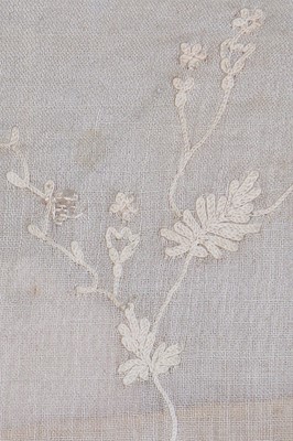 Lot 379 - An embroidered muslin dress circa 1810