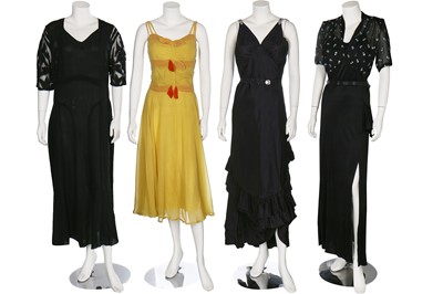 Lot 27 - Five evening-gowns, late 1930s-1940s