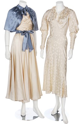 Lot 25 - A large group of bridal and ivory eveningwear, 1930s-40s