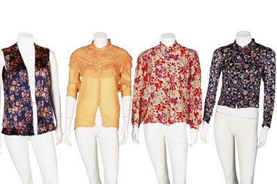 Lot 73 - A large group of interesting blouses and bodices, mainly 1940s