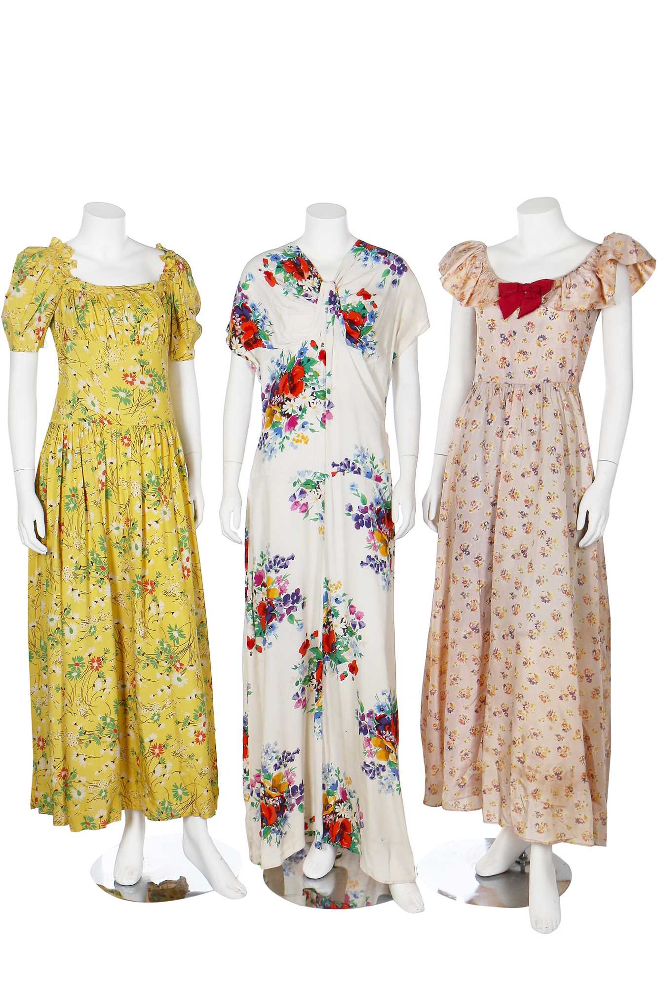 Lot 28 - Twelve garden party dresses, late 1930s-1940s