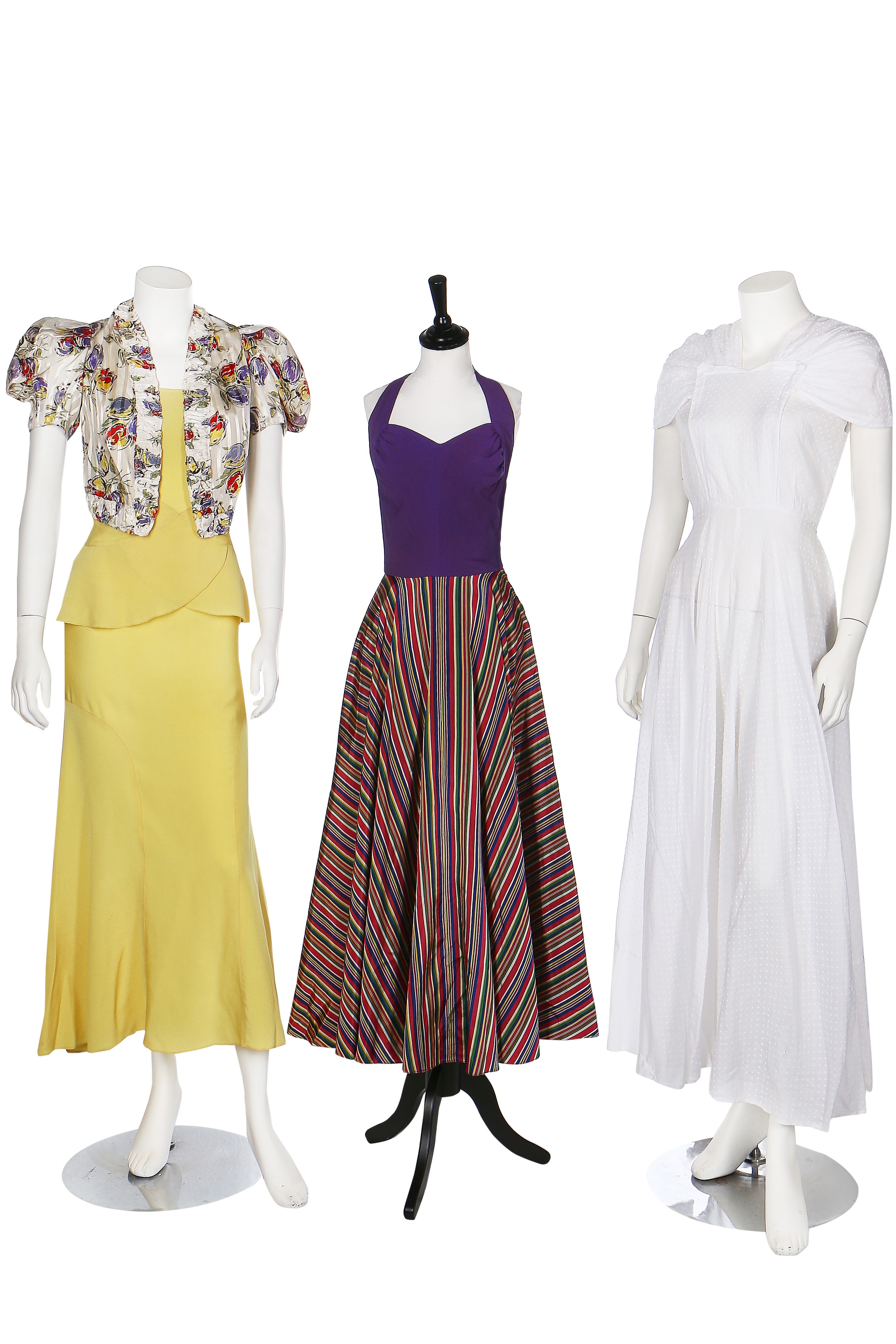 Lot 28 - Twelve garden party dresses, late 1930s-1940s,