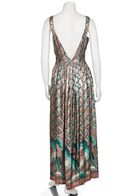 Lot 47 - A lamé evening gown in shades of pink, silver and blue, mid-1920s, altered in the 1930s