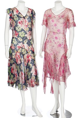 Lot 49 - A large group of summer dresses, mainly floral printed, 1930s
