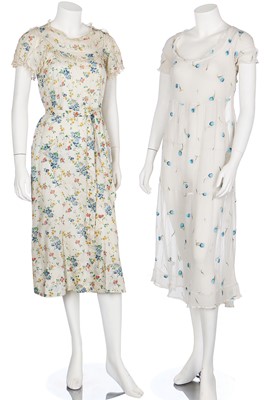 Lot 51 - Eleven summer day dresses, 1930s