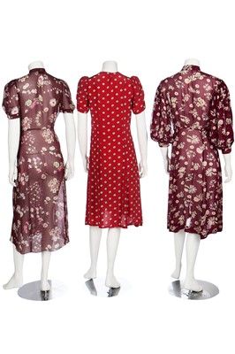 Lot 51 - Eleven summer day dresses, 1930s