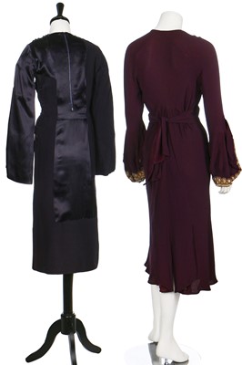Lot 52 - Eight good dinner dresses, mainly black, 1930s