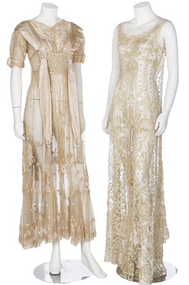 Lot 351 - A group of ivory tape lace and other garments, 1900-1912