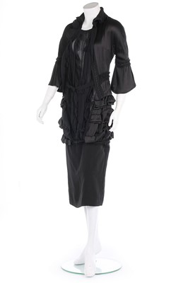 Lot 368 - A Comme des Garons black satin dress, 'Broken...