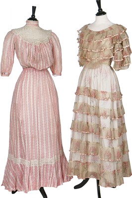 Lot 363 - A group of floral printed  or embroidered garments, mainly 1890-1900