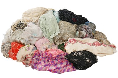 Lot 14 - A large quantity of mainly 1920s damaged dresses and remnants