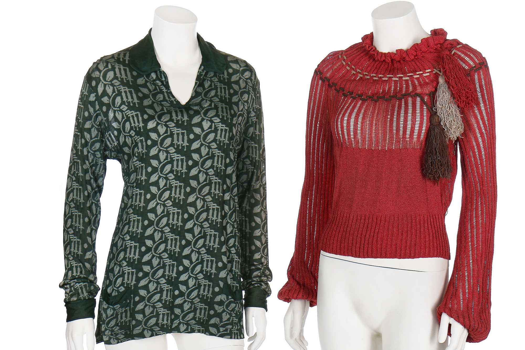 Lot 66 - A group of knitwear in autumnal shades, mainly 1930s