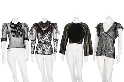 Lot 67 - A large group of interesting blouses and bodices, mainly 1930s