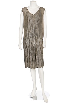 Lot 2 - A beaded lamé flapper dress, late 1920s