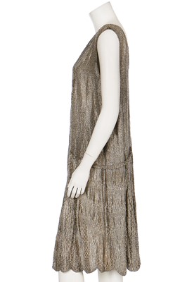 Lot 2 - A beaded lamé flapper dress, late 1920s