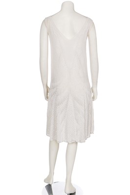 Lot 4 - A beaded white muslin flapper dress, mid-1920s