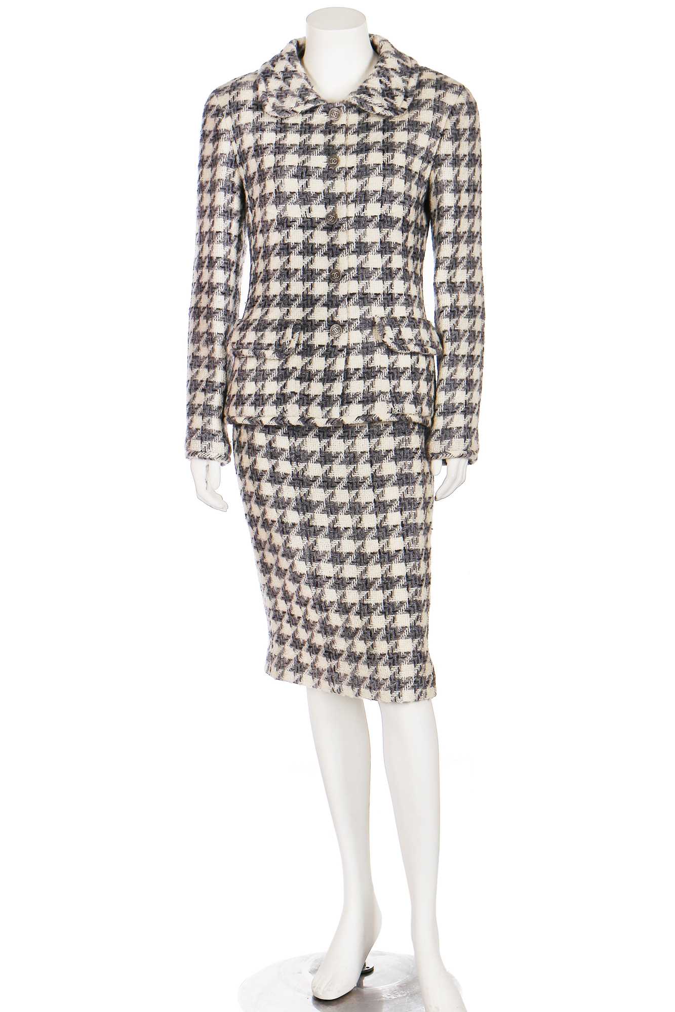 chanel houndstooth dress