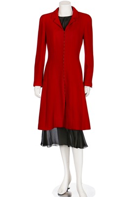 Lot 231 - A Chanel red wool coat-dress, A/W 1996-97 RTW