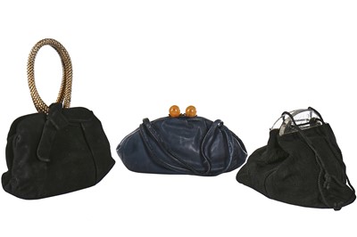 Lot 80 - A group of day and evening bags, mainly late 1930s and 1940s
