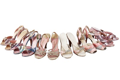 Lot 265 - A large group of dance/evening shoes, 1950s-60s