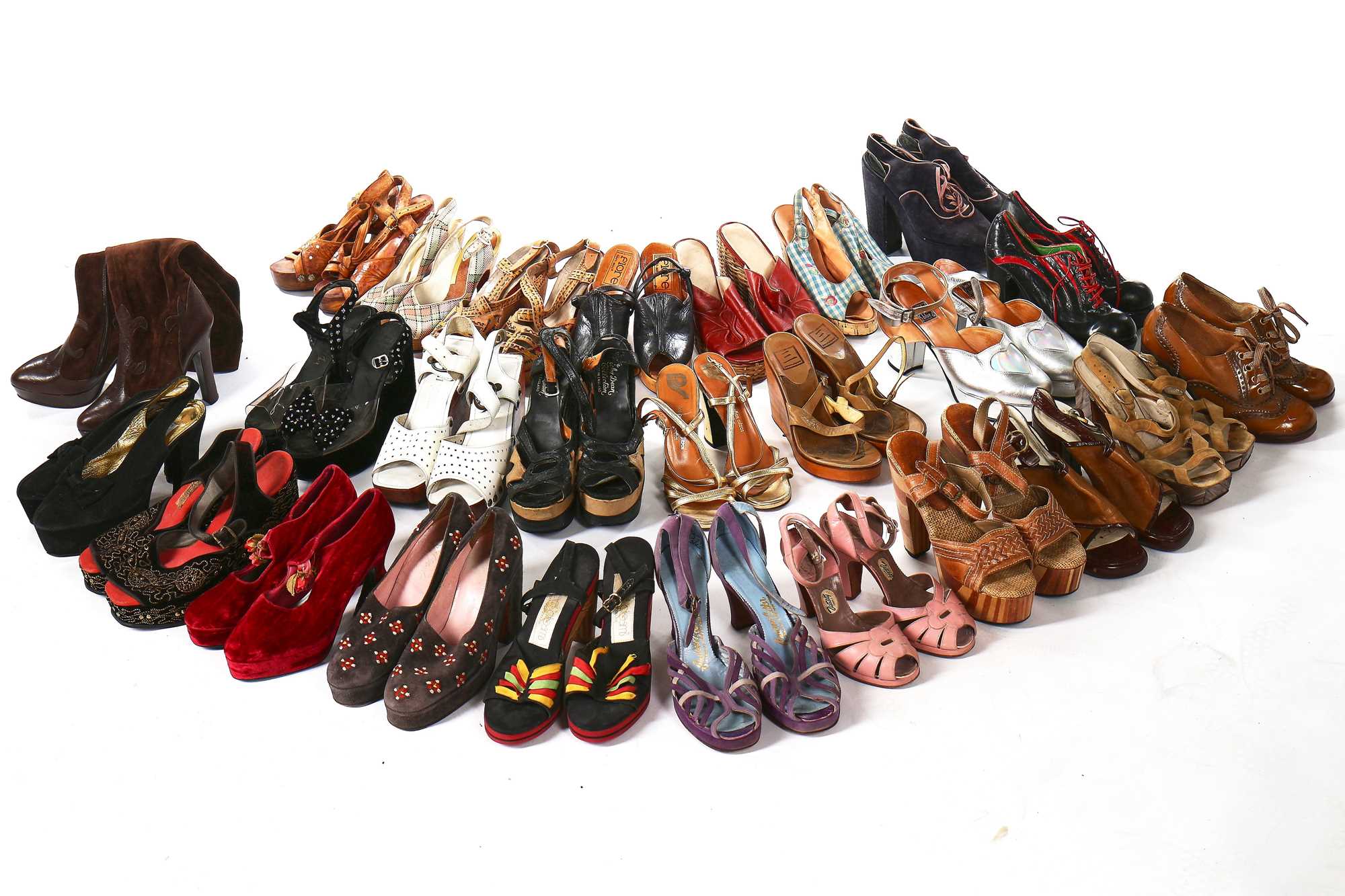 Lot 239 - A group of shoes, mainly 1970s,