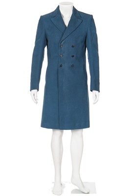 Lot 299 - An Alexander McQueen men's blue brushed-cotton coat, A/W 2005-06