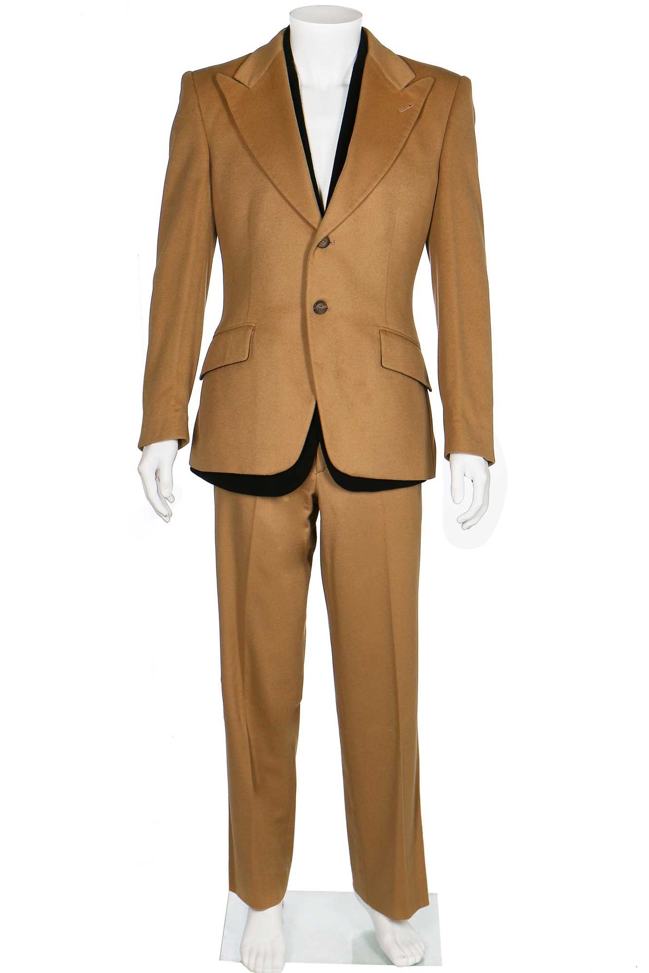 Lot 259 - An early Alexander McQueen man's layered cashmere suit, 'Dante' collection, Autumn-Winter 1996-97