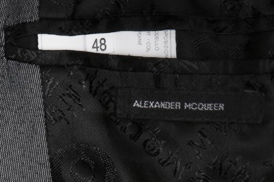Lot 262 - An Alexander McQueen man's grey coat ensemble, 'Joan' collection, Autumn-Winter 1998-99