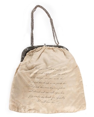 Lot 87 - A printed silk purse, circa 1826, produced by...