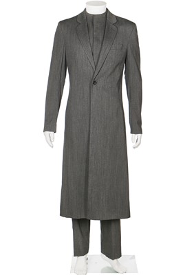 Lot 302 - An Alexander McQueen men's grey herringbone wool ensemble, probably A/W 1998-99