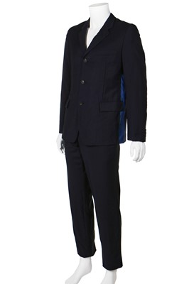 Lot 284 - A Comme des Garçons men's navy crinkled wool suit, 2004