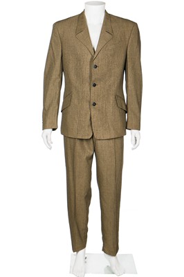 Lot 303 - A Thierry Mugler flecked fawn wool men's suit, 1990s