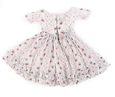 Lot 90 - An infant's checked wool dress, 1860s, with...