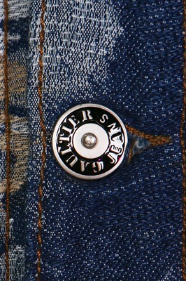 Lot 311 - Jean Paul Gaultier woven denim men's suit, 'Fantasies of Photography' collection, A/W 1992-93