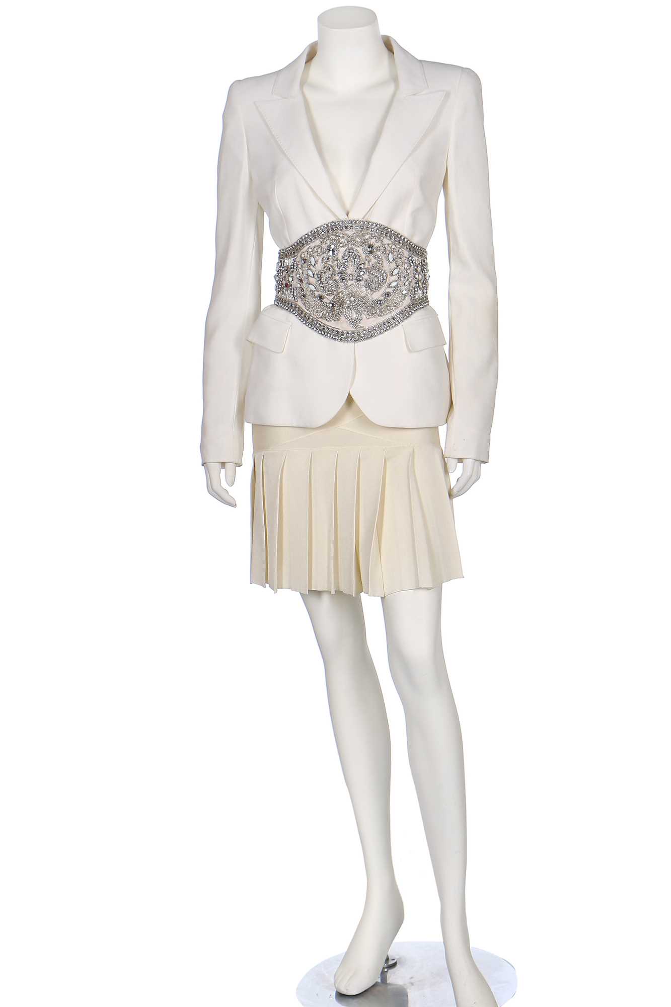 Lot 214 - An Alexander McQueen ivory three-piece ensemble, 'Neptune' collection, S/S 2006