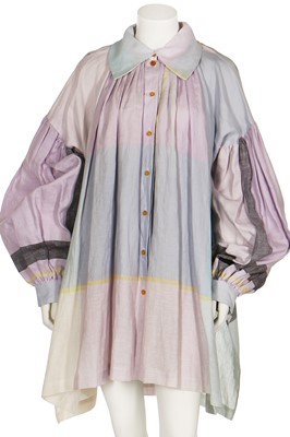 Lot 188 - A Vivienne Westwood checked linen smock, 1990s
