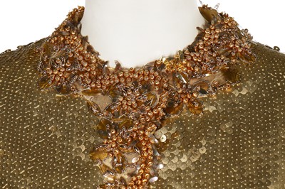 Lot 138 - An Irene Galitzine couture gold sequinned cocktail ensemble, circa 1965