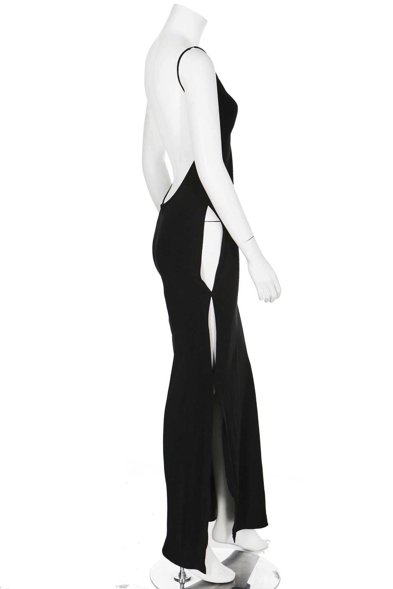 Lot 191 - A John Galliano black bias-cut dress,