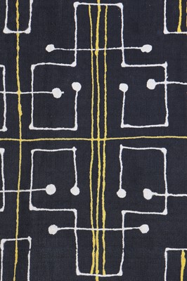 Lot 391 - Michael O'Connell abstract printed cotton hanging, 'Atomic', circa 1954