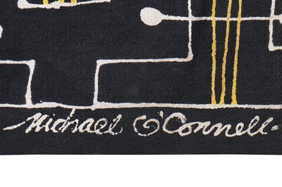 Lot 391 - Michael O'Connell abstract printed cotton hanging, 'Atomic', circa 1954